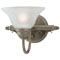 1 Light Wall Bracket Ebony Bronze Finish with Frosted Crackle Glass