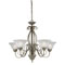 5 Light Chandelier Ebony Bronze Finish with Frosted Crackle Glass