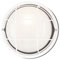 1 Light Round Wall Fixture White Finish on Steel with White Glass Lens