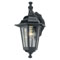1 Light Wall Lantern Black Powder Coated Finish on Cast Aluminum with Clear Glass Panels