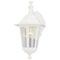 1 Light Wall Lantern White Powder Coated Finish on Cast Aluminum with Clear Glass Panels