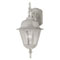 1 Light Wall Lantern Antique Silver Finish on Cast Aluminum with Clear Water Glass Panels