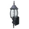 1 Light Wall Lantern Black Powder Coated Finish on Cast Aluminum with Clear Beveled Glass Panels