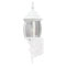 1 Light Wall Lantern White Powder Coated Finish on Cast Aluminum with Clear Beveled Glass Panels