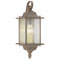 1 Light Wall Lantern Burnt Sienna Finish on Aluminum with Clear Seeded Glass Panels