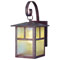 1 Light Wall Lantern Bronze Patina Finish on Solid Brass with Clear Textured Glass Panels