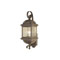 1 Light Wall Lantern Textured Rust Patina Finish on Cast Aluminum with Clear Seeded Glass Panels