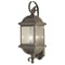 3 Light Wall Lantern Textured Rust Patina Finish on Cast Aluminum with Clear Seeded Glass Panels