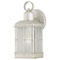 1 Light Nautical Wall Lantern Pewter Patina Finish on Steel with Ice Glass Panels