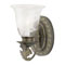 1 Light Wall Bracket Spanish Bronze Finish with Crystal Alabaster Glass