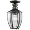 1 Light Dual Mount Kitchen Pendant Lighting Weathered Bronze Finish on Solid Brass with Clear Beveled Glass Panels