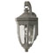 1 Light Wall Lantern Textured Rust Patina Finish on Cast Aluminum with Clear Water Glass