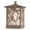 1 Light Wall Lantern Glazed Copper Finish on Polycarbonate with Clear Seeded Glass