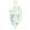 1 Light Wall Lantern Silver Travertine Finish on Cast Aluminum with Clear Water Glass