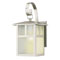1 Light Wall Lantern Brushed Nickel Finish on Steel with Clear Textured Glass Panels