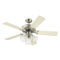 Westinghouse 42” 5 Blade Brushed Nickel w/ Light Maple/Bird’s Eye Maple Reversible Blades