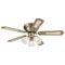 Westinghouse 42" 5 Blade Antique Brass w/ Oak/Walnut Reversible Blades