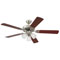 Westinghouse 52" 5 Blade Brushed Nickel w/ Rosewood/Light Maple Reversible Blades