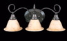 Black Forest three-light bath fixture by Framburg