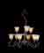 Cottage nine-light chandelier by Framburg