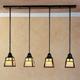 A-Line 4 light in-line chandelier