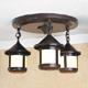 Berkeley 6" ceiling mount; short body; 3 light
