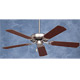 Builder Brushed Steel Finish/Dark Cherry/Mahogany Blades Ceiling Fan
