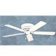 52" Traditional Snugger Summer White Finish/Summer White/Bleached Oak Blades Ceiling Fan