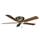 52" Traditional Snugger Polished Brass Finish/Light Oak/Medium Oak Blades Ceiling Fan