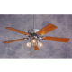 42" Builder Plus Brushed Steel Finish/Natural Cherry/Maple Blades Ceiling Fan