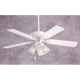 42" Builder Plus Appliance White Finish/Appliance White/Bleached Oak Blades Ceiling Fan