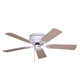 42" Contemporary Snugger Appliance White Finish/Appliance White/Bleached Oak Blades Ceiling Fan