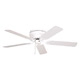 52" Contemporary Snugger Appliance White Finish/Appliance White/Bleached Oak Blades Ceiling Fan