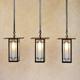 Franklin 9" In-Line chandelier; long body; 3 light