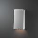 Wall Sconce - Large Rectangle w/ Perfs Closed Top Sconce by Justice Design