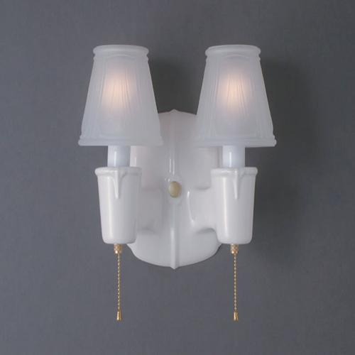 Decorative Wall Sconces - Chateau Double-Arm w/ Clip-On Glass Shade by Justice Design