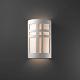 Wall Sconce - Small Cross Window Open Top & Bottom Sconce by Justice Design