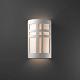 Unique Wall Sconces - Large Cross Window Open Top & Bottom Sconce by Justice Design