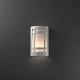 Decorative Wall Sconces - Small Craftsman Wndow Open Top & Bottom Sconce by Justice Design