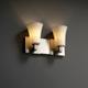 Decorative Wall Sconces - 2-Uplight Bracket w/ Round Flared Shades by Justice Design