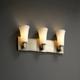 Contemporary Wall Sconces - 3-Uplight Bath Bar w/ Round Flared Shades by Justice Design