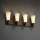 Unique Wall Sconces - 4-Uplight Bath Bar w/ Round Flared Shades by Justice Design