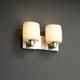 Wall Sconce Lighting - 2-Uplight Bracket w/ Oval Shades by Justice Design