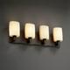 Decorative Wall Sconces - 4-Uplight Bath Bar w/ Oval Shades by Justice Design