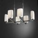 Chandelier - 6-Uplight Crossbar Chandelier w/ Oval Shades by Justice Design