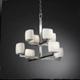 Chandelier - 8-Uplight Double-Tier Chandelier w/ Oval Shades by Justice Design