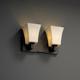 Lighting Wall Sconces - 2-Uplight Bracket w/ Square Flared Shades by Justice Design
