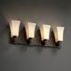 Wall Sconce Lighting - 4-Uplight Bath Bar w/ Square Flared Shades by Justice Design