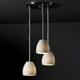 Pendants - 3-Light Cluster Pendant w/ Tapered Cylinder Shades by Justice Design