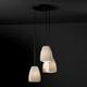 Pendants - 3-Light Cluster Pendant w/ Tapered Square Shades by Justice Design